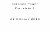 Lorenzo Fogar - Esercizio 1