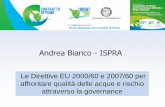 Bianco - Le direttive europee per affrontare qualità delle acque e rischio attraverso la governance
