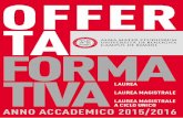 Offerta formativa A.A. 2015/2016 | Campus di Rimini