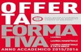 Offerta formativa A.A 2015/2016 | Campus di Ravenna