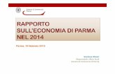 Rapporto sull'economia di Parma nei primi nove mesi del 2014