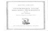 CARCASSI -Venticinque Studi Melodici Progressivi Op. 60 - Rev. Chiesa