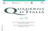 Cuaderns d'Italià - 04-05 (1999) - Il Canone Della Letteratura Italiana Oggi