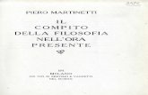 Piero Martinetti Il Compito Della Filosofia Nell'Ora Presente