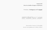 D'Achille, La Lingua Di Oggi,  Appunti del Corso di Storia della Lingua Italiana 2010-2011