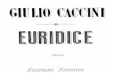 Caccini Euridice Ricordi-Score