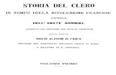 Storia Del Clero in Tempo Della Rivoluzione Francese - Volume Primo