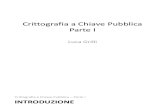 D07 Crittografia a Chiave Pubblica Parte I