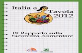 Italia a tavola 2012. IX Rapporto sulla sicurezza alimentare