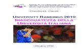 University Rankings 2010 - Inadeguatezza della Università Italiana