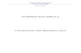 (eBook - Kabbalah - ITA) - Villa, Nereo - Numerologia Biblica - Considerazioni Sulla matematica Sacra