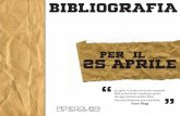 Bibliografia Per il 25 Aprile | PeregoLibri