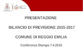 Bilancio di previsione 2015 del Comune di Reggio