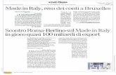 Scontro Roma - Berlino sul Made in Italy in gioco quasi 100 miliardi di export