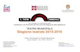 Teatro Municipale Casale Monferrato Stagione 2015 2016