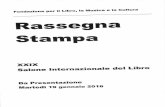 Rassegna Stampa Presentazione XXIX Salone Internazionale del Libro - Torino, 19_01_16
