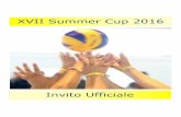 XVII Summer Cup 2016 Invito Ufficiale