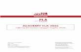 Academy FLA offerta formativa maggio luglio 2016