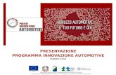 Presentazione Programma Innovazione Automotive - marzo 2016