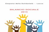 Bilancio 2015 - Emporio della Solidarietà - Lecce