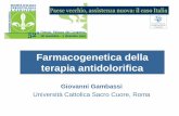 Farmacogenetica della terapia antidolorifica Giovanni Gambassi