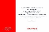 Il diritto del lavoro in Italia: a proposito del rapporto tra Scuole ...