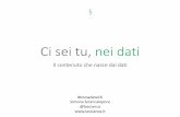 Contenuto data-driven: ci sei tu, nei dati - KnowData2, Bologna, 18/11/2016