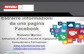Estrarre informazioni da pagina Facebook SMAU Milano 2016