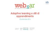 Adaptive learning & stili di apprendimento