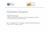Cultura Italia e Europeana - Sara di Giorgio