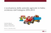 L’evoluzione delle aziende agricole in Italia: evidenze dall'indagine SPA 2013 - C.Manzi  E.Catanese R.Gismondi
