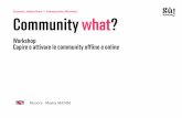 Community What? Capire e attivare le community offline e online