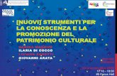[Nuovi] strumenti per la conoscenza e la promozione del patrimonio culturale | BTO 2016