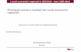 Principali novità e risultati dei conti economici regionali - Sandra Maresca