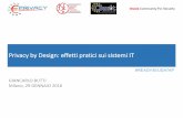 #Ready4EUdataP Privacy by Design: effetti pratici sui sistemi IT Giancarlo Butti