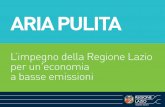 Aria pulita: l'impegno della Regione Lazio per un 'economia a basse emissioni