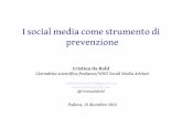 I social media come strumento di prevenzione