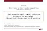 Dati amministrativi, registri e Sistema Integrato dei Microdati. Nuove fonti di microdati per il territorio - Giuseppe Garofalo