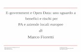 E-government e Open Data: uno sguardo a benefici e rischi per PA e aziende locali europee