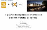 Il piano del risparmio energetico dell'Università di Torino