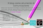 Il blog come strumento di comunicazione