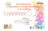 Code Week Come introdurre il pensiero computazionale nella didattica