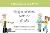 Rating menu scolastici 2016 - Viaggio nei menu