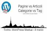 Wordpress: pagine vs articoli - categorie vs tag