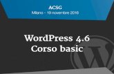 WordPress 4.6 Corso Bacic