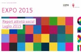 Report social media - Luglio 2015 - Expo 2015