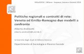 Alberta Andreotti, Politiche regionali e contratti di rete: Veneto ed Emilia-Romagna due modelli a confronto