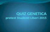 Quiz genetica - PRETEST 2015