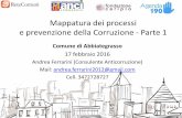 Mappatura dei processi e prevenzione della corruzione (det. ANAC 12/2015: Nuovo PNA)