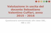 Valutazione in uscita del docente Sebastiano Valentino Cuffari, anno 2015   2016